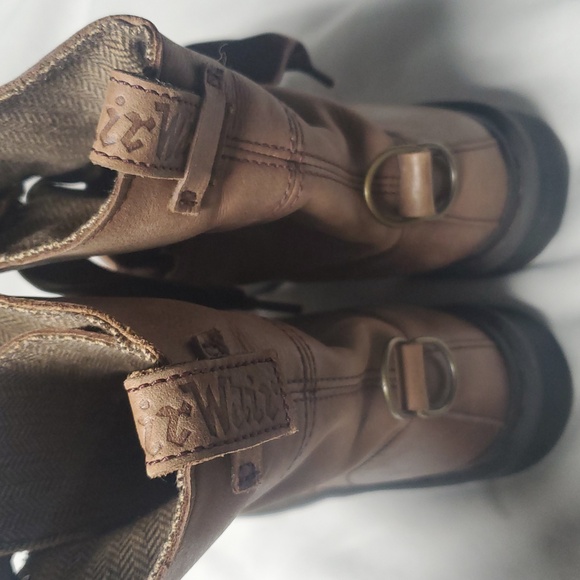 Dr. Marten Aimilita Ribbon Lace-up Boots Size 8 Brown 9 Eyelet Foldover Womens - Picture 9 of 12